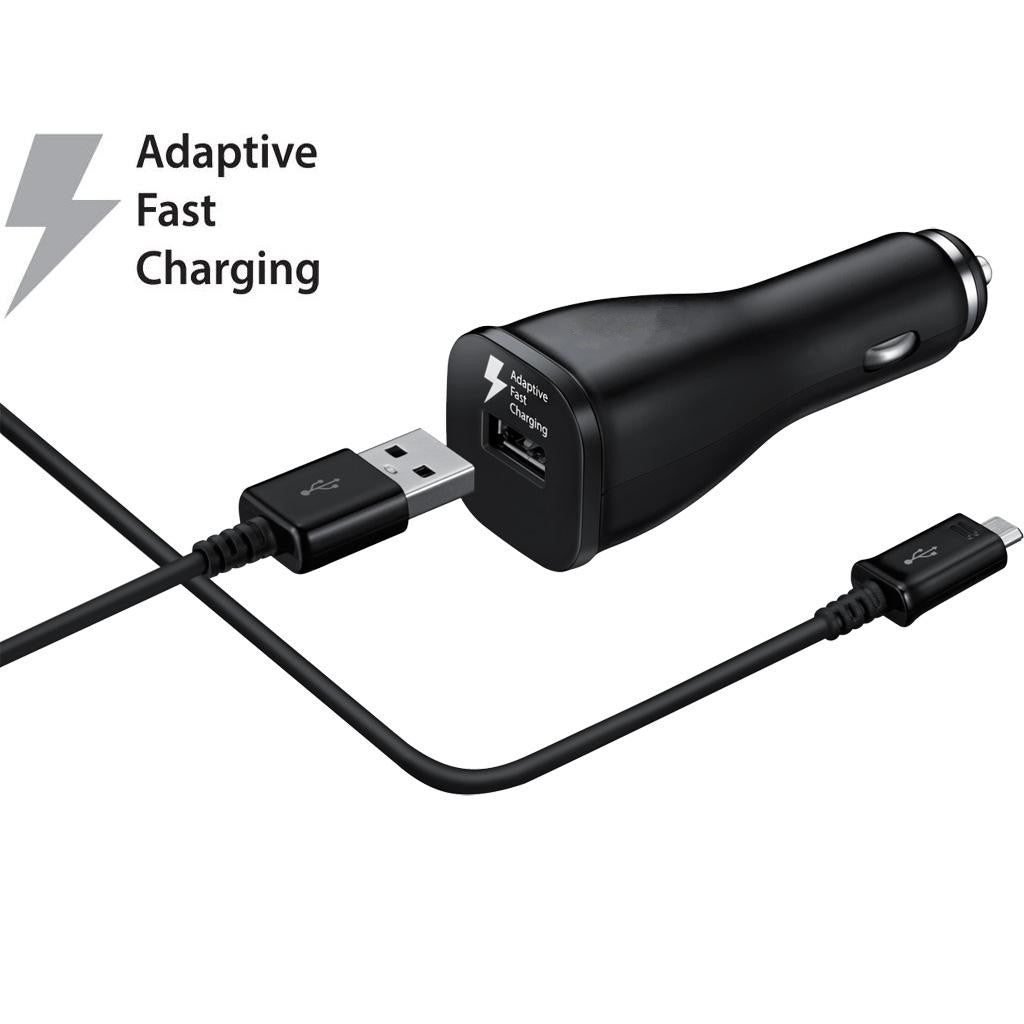 Chargeur de voiture à charge rapide Samsung 15 W et câble micro USB (1 m) Chargeur de voiture à charge rapide Samsung 15 W et câble micro USB (1 m)